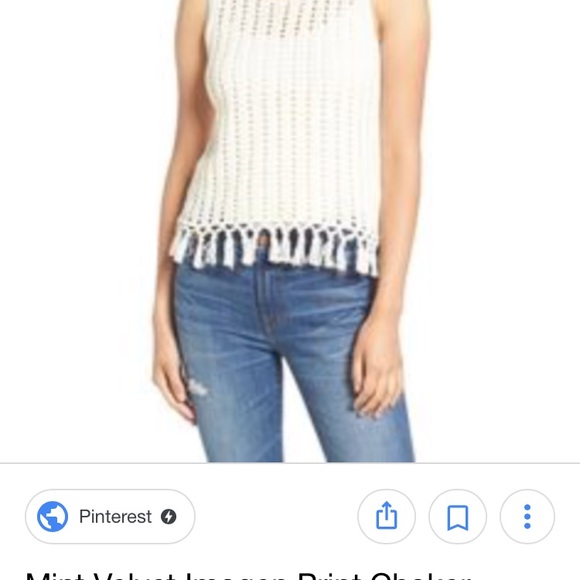 New madewell crochet tank sweater tassel blouse - Picture 2 of 6